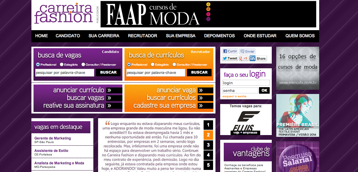 Vagas na Área de Moda – www.carreirafashion.com.br