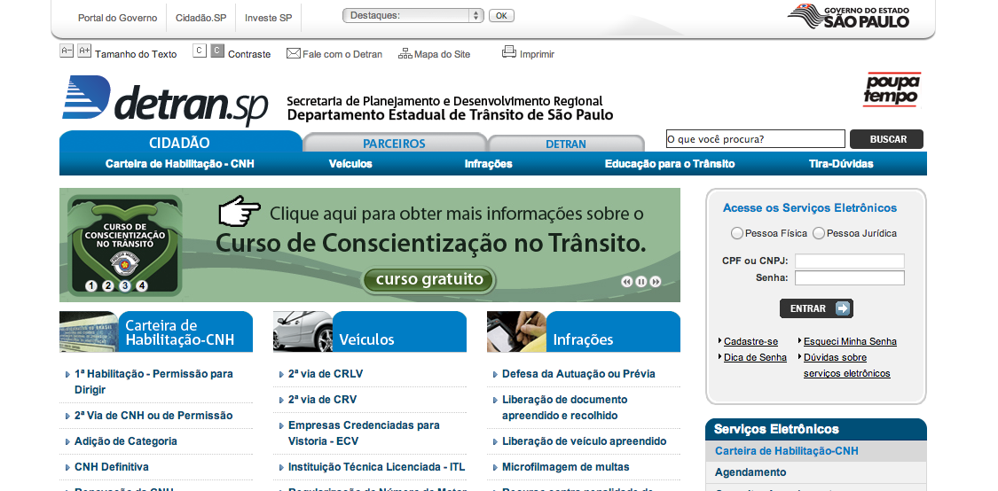 Site do Detran SP – www.Detran.Sp.Gov.Br