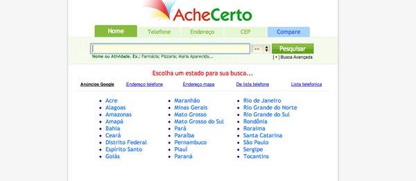 Ache Certo Lista Telefônica