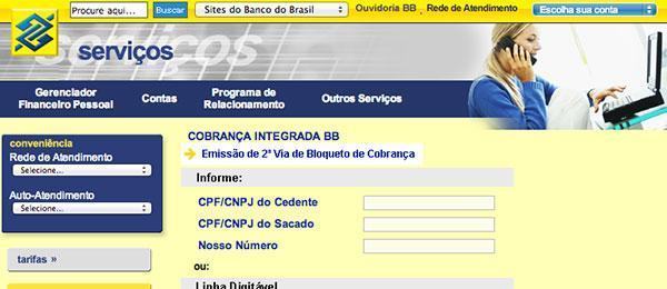 2 Via de Boleto Banco do Brasil