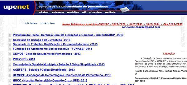 UPENET Concursos 2013